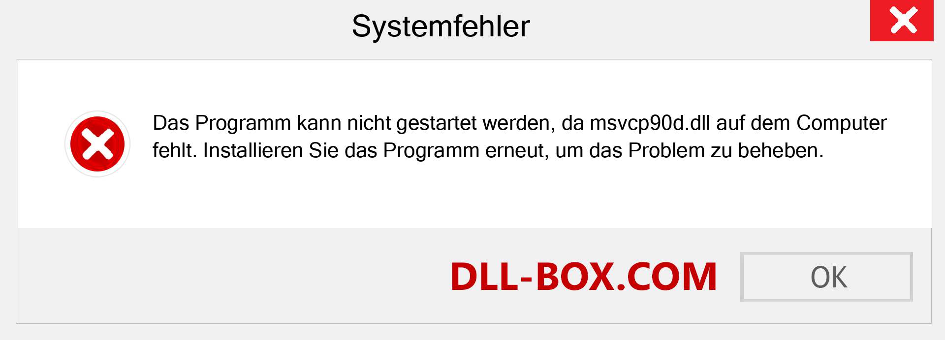 msvcp90d.dll-Datei fehlt?. Download für Windows 7, 8, 10 - Fix msvcp90d dll Missing Error unter Windows, Fotos, Bildern